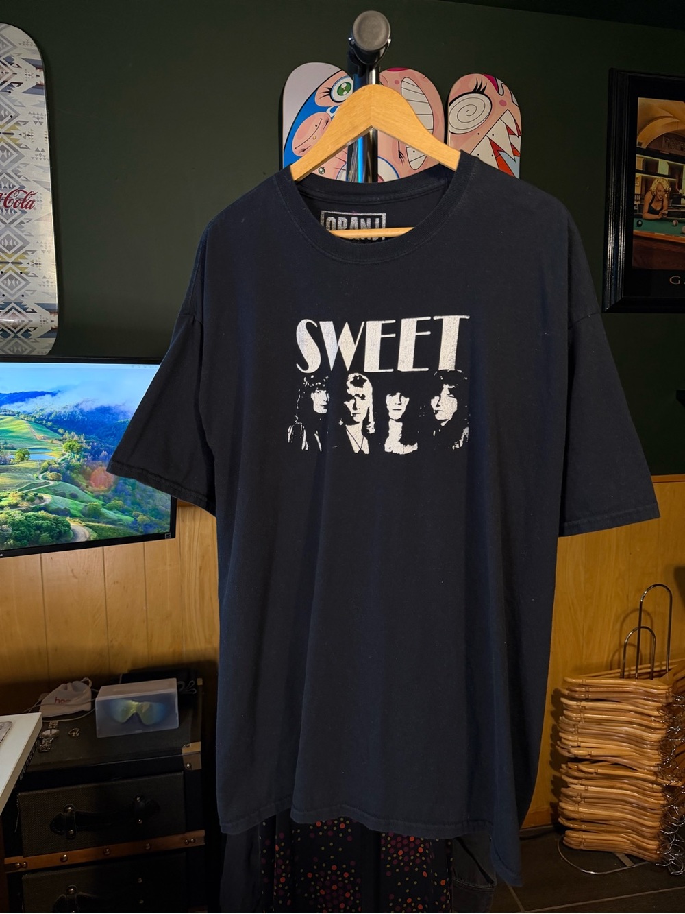 1970’s sweet band “FOX ON THE RUN” Mens size xxl